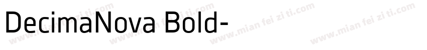 DecimaNova Bold字体转换
